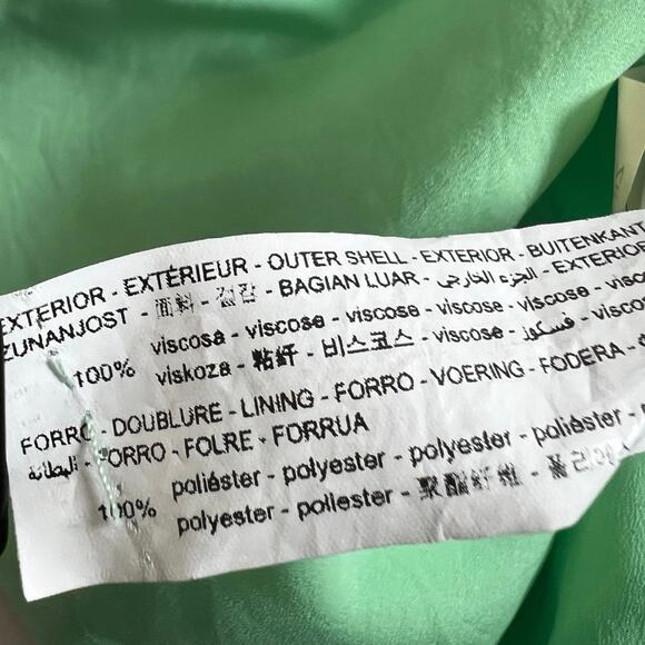 Zara Satin Effect Cowl Neck Crop Top with Corset Boning M - Picture 8 of 8